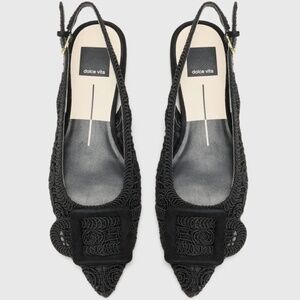 Dolce Vita Black Pointed Slingback Flats